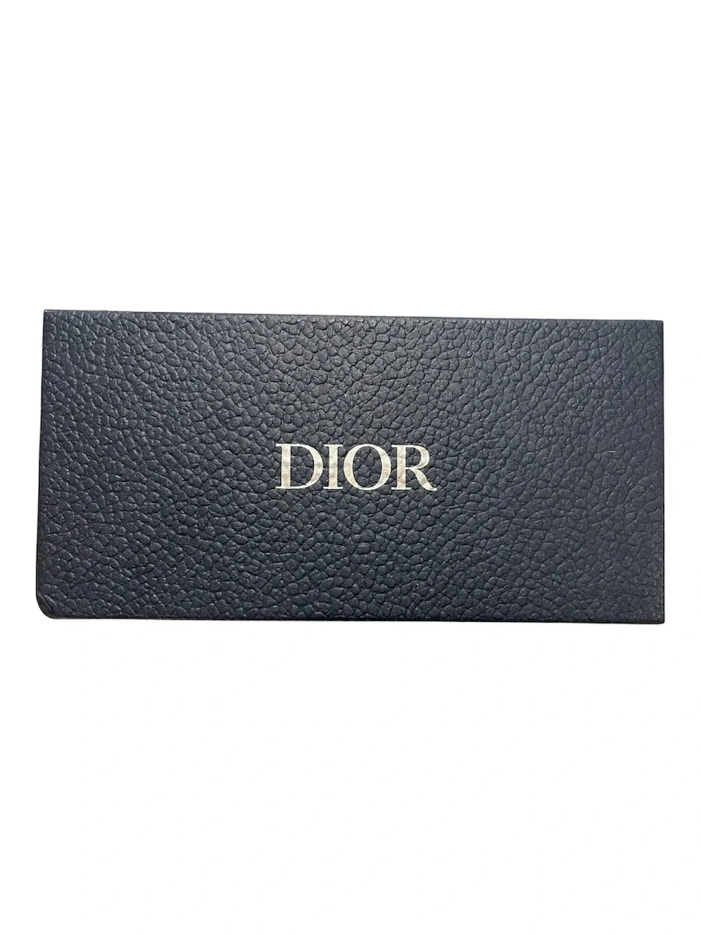 Authentic Dior Blue Textured Sunglasses Case with Gold Logo